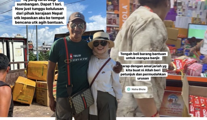 Image from: Isteri Loe tunggu kebenaran masuk kawasan bencana Nepal