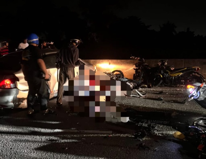 Image from: Tiga maut dalam kemalangan libatkan 15 kenderaan di Jalan Jelapang-Ampang