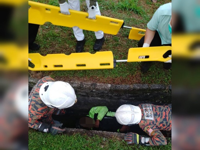 Image from: Mangsa tercampak ke longkang sedalam satu meter