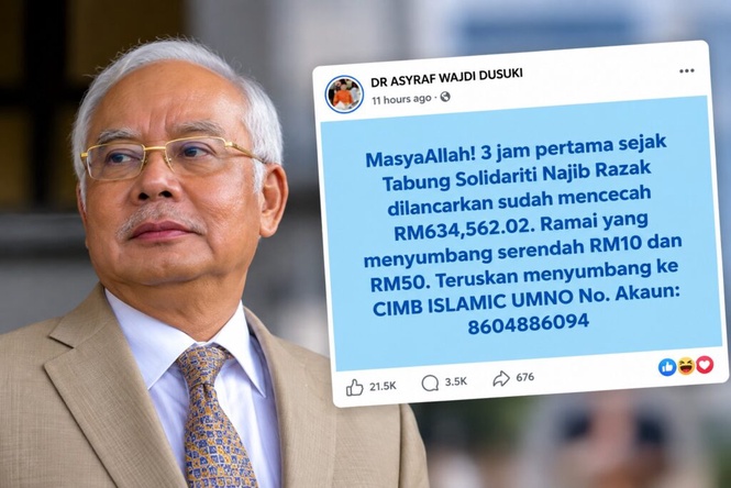 Image from: Tabung Solidariti Najib kumpul lebih RM634,000 dalam tiga jam