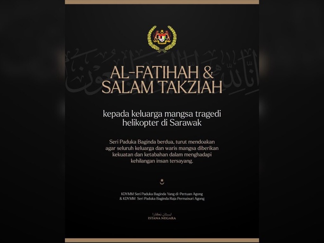 Image from: Agong zahir takziah kepada keluarga mangsa tragedi helikopter