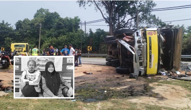 Image from: Suami isteri peserta konvoi Aveta Nova 250 maut dirempuh lori