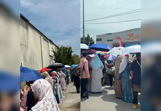 Image from: Beratur tiga kilometer mahu hadir kenduri BASS