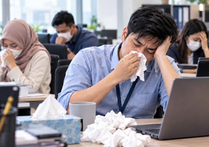 Image from: Musim sakit, mood kerja pun ‘susut’ sampai cuti Krismas