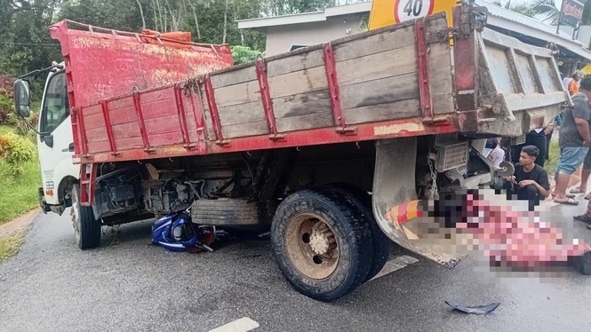 Image from: Pelajar maut, rakan cedera nahas dengan lori tanah