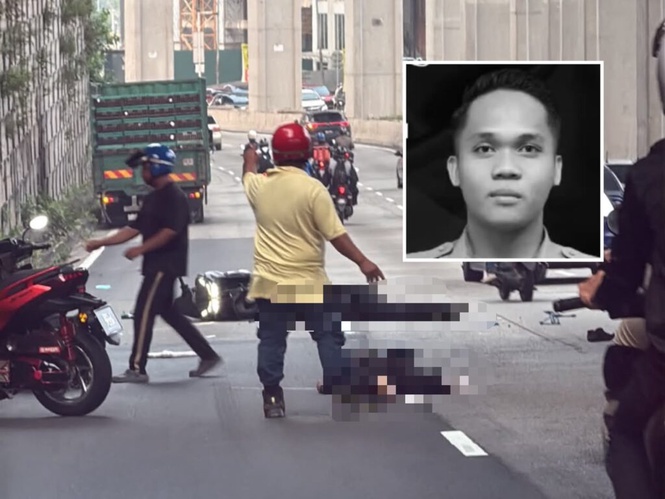 Image from: Askar maut tercampak dari jejambat hempap penunggang di TBS