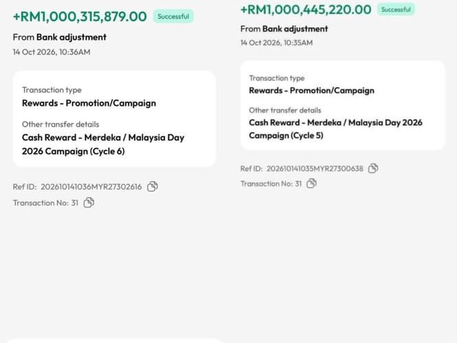 Image from: ‘Merasa juga duit dalam bank RM1 bilion walaupun kejap’