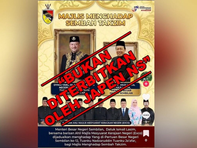 Image from: Japen nafi poster tular Majlis Menghadap Sembah Takzim