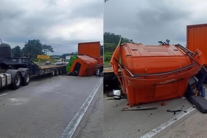 Image from: Kereta langgar babi sebelum bertembung lori