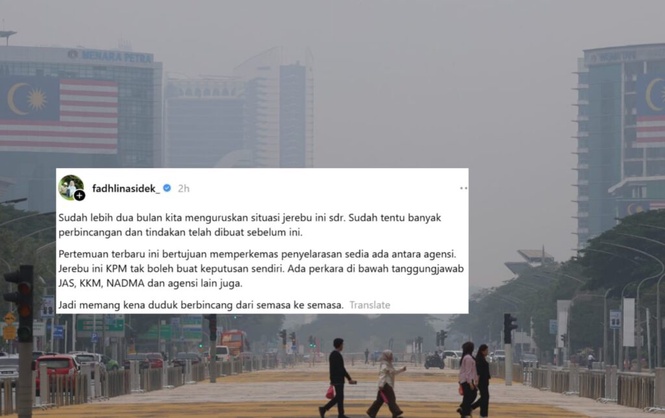 Image from: Sudah dua bulan tangani jerebu, Fadhlina tempelak netizen