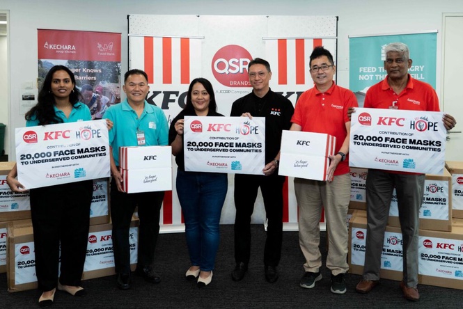 Image from: KFC Malaysia sumbang 20,000 pelitup muka kepada golongan kurang berkemampuan