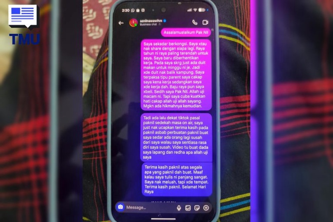 Image from: “Dia Sakit, Dia Banyak Diam…” – Adik Dedah Mesej Arwah Abang Kepada Pak Nil Buat Ramai Sebak