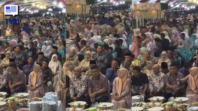 Image from: Tetamu Sudah Bangun Ambil Makanan Ketika Doa Masih Dibaca, Rakaman Majlis Cetus Pelbagai Reaksi