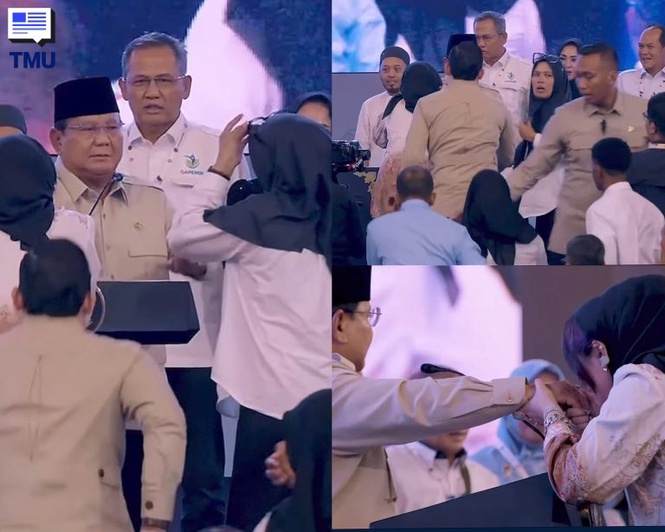 Image from: Peserta Berebut Naik Pentas Selepas Prabowo Minta 10 Wakil Tampil Tunjuk Contoh Potongan Ayam