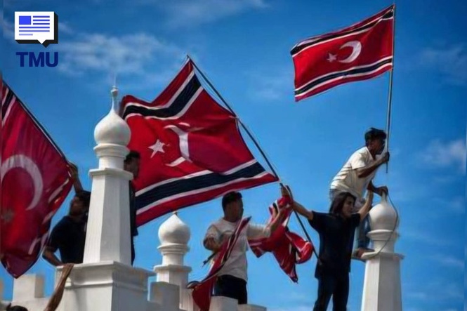 Image from: Bendera Merah Putih Diturunkan, Lambang Garuda Dicabut Ketika Kekecohan Di Aceh