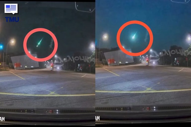 Image from: Meteor Terangi Langit Malaysia, Saksi Di Meru Dakwa Terdengar Bunyi Seakan-Akan Hentaman