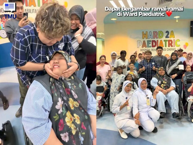 Image from: Cik B Ziarah Cik Pia Di Hospital, Momen Mesra Mereka Curi Perhatian Netizen