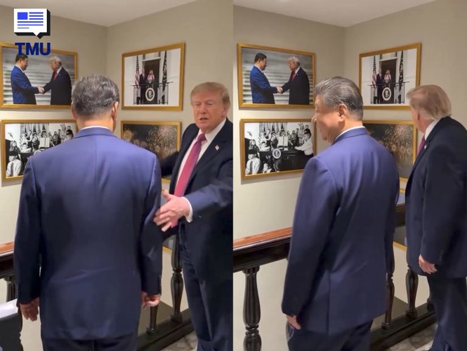 Image from: Trump Bergurau Depan Potret Sendiri Ketika Bawa Xi Jinping Lawat White House