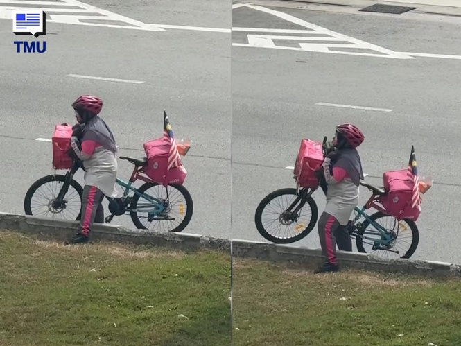 Image from: Ibu Tunggal Kayuh Basikal Demi Rezeki Raih Perhatian, Ramai Tampil Mahu Hulur Bantuan