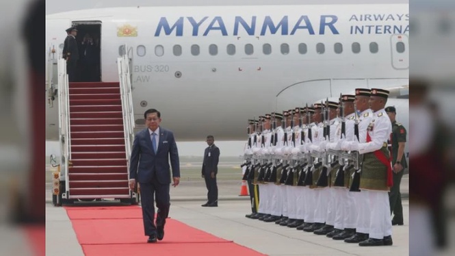 Image from: Presiden Myanmar Tiba Di Malaysia, Isu Penghantaran Pulang Antara Agenda Utama