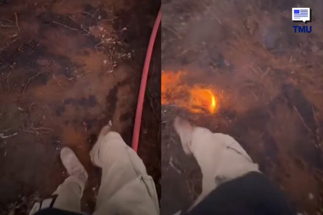 Image from: Kebakaran Gambut Masih Membara Di Kalimantan, Api Muncul Semula Selepas Tanah Diganggu