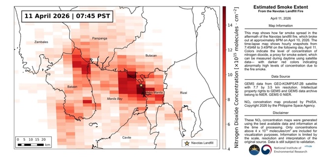 8 areas in Metro Manila breathing 'unhealthy air' caused by landfill fire, says environment agency