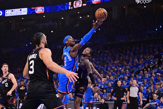 Thunder thrash Suns, Celtics crush Sixers in NBA playoff openers