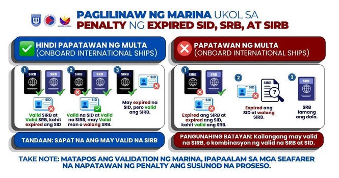 MARINA clarifies penalty rules for seafarers with expired documents