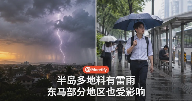 9月27日早上雷雨预报:半岛多地、东马部分地区受影响