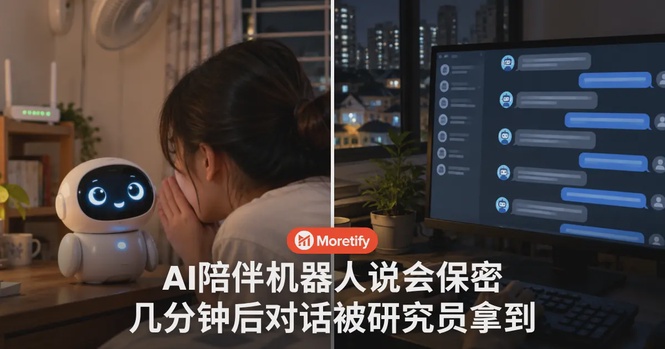 AI陪伴机器人答应「秘密很安全」,几分钟后整段对话却被研究员拿到