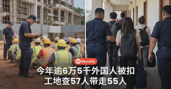 移民局今年扣留逾6万5千外国人!吉兰丹工地查57人带走55人