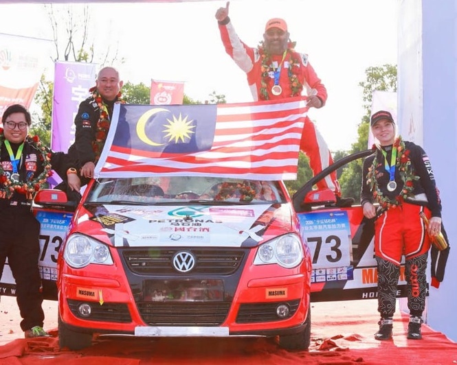 Image from: Gunaseelan Rajoo storms back from 15-year hiatus with podium finish in China rally