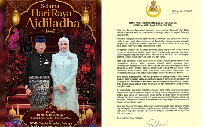 Image from: Perpaduan Melayu bukan untuk bermusuh, politik berpuak hanya melemahkan bangsa: Sultan Selangor