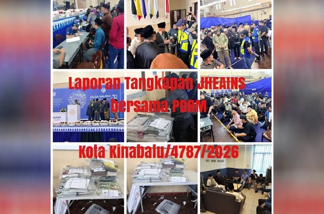 Image from: 300 individu ditahan termasuk 12 pemimpin ajaran sesat di Likas