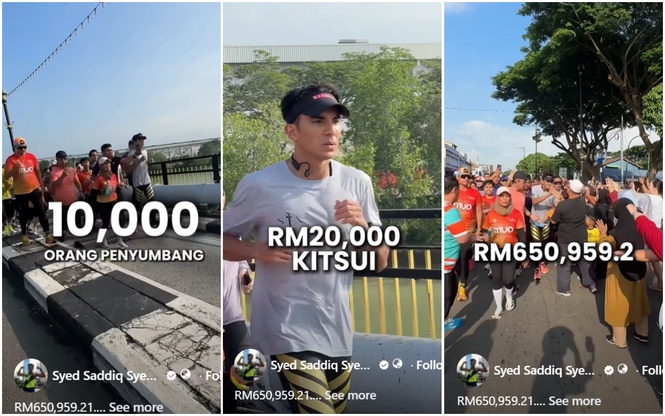 Image from: Syed Saddiq completes 170km ‘Gratitude Run’, raises RM650,000 for Muar