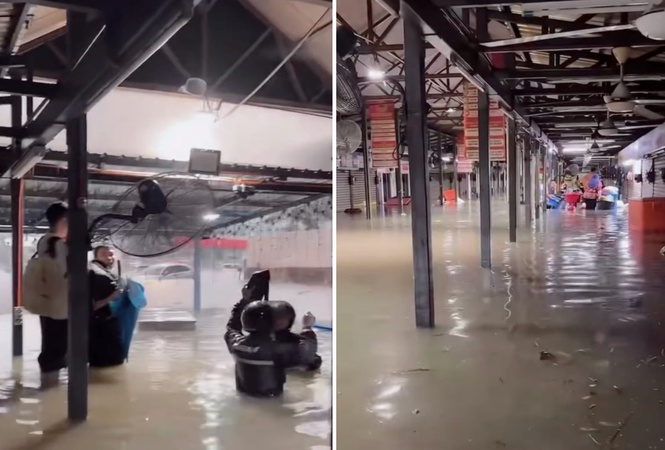 Image from: Banjir kilat landa Lembah Klang, Medan Selera PJ antara teruk terjejas