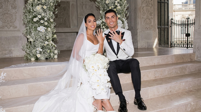 Image from: Cristiano Ronaldo marries long-time girlfriend Georgina Rodriguez