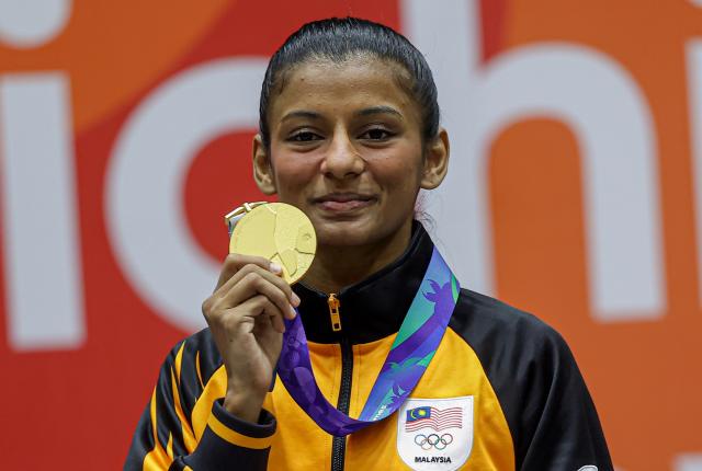 Image from: Karate exponent Shahmalarani clinches Malaysia’s third ASIAD 2026 Gold