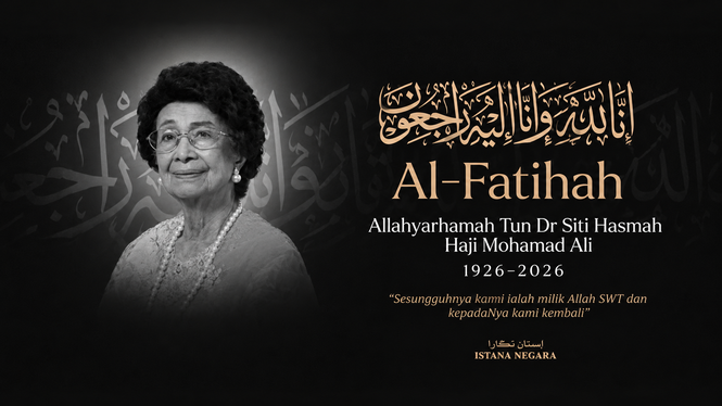 Image from: King, Queen express condolences to family on demise of Tun Dr Siti Hasmah
