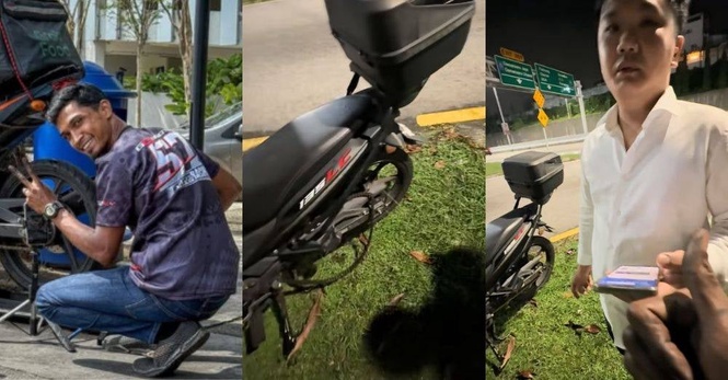 Image from: Motosikal rosak, duit ‘ngam-ngam’ bayar pomen tular, Dicky rupanya bapa tunggal, 8 tahun merantau ke KL cari rezeki besarkan anak