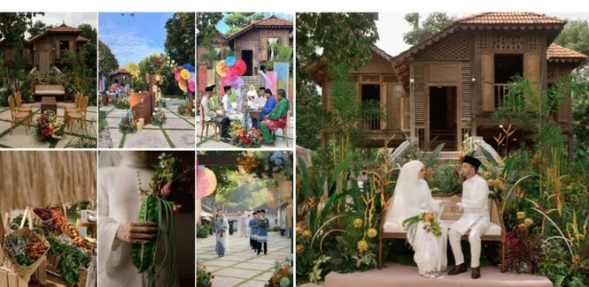 Image from: Seni klasik bertemu sentuhan moden, Rumah Kayu 1928 jadi pelopor trend dekorasi perkahwinan Melayu tradisional