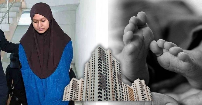 Image from: 'Si kecil rupanya ada kembar...' Ibu muda 22 tahun mengaku campak anak masih bernyawa dari tingkat 10, ini kronologi
