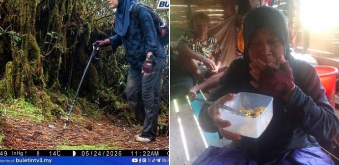Image from: Syukur! Pendaki wanita, Jaslinda yang hilang di Gunung Batu Putih ditemui selamat selepas 11 hari