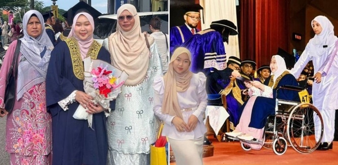 Image from: Saraf mata kanan rosak, buah pinggang bocor akibat SLE, Izzati tukar katil wad hospital jadi studio mini demi segulung kejayaan