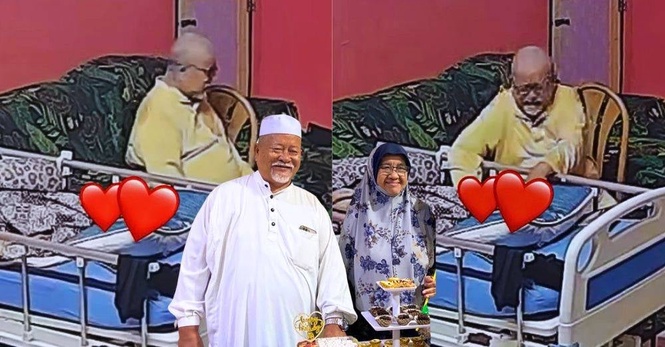 Image from: 'Duduk sebelah, tapi tak sempat.' Isteri derita strok pergi selamanya ketika suami sedang solat, hembus nafas terakhir semasa takbir