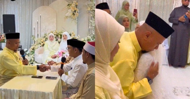 Image from: Sebak lepaskan puteri sulung, Faizal Ismail menangis terima menantu