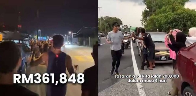 Image from: Krem satu badan hingga hampir mengalah, Syed Saddiq terharu kutipan larian amal cecah RM361,848 – '50 sen pun sangat bermakna'