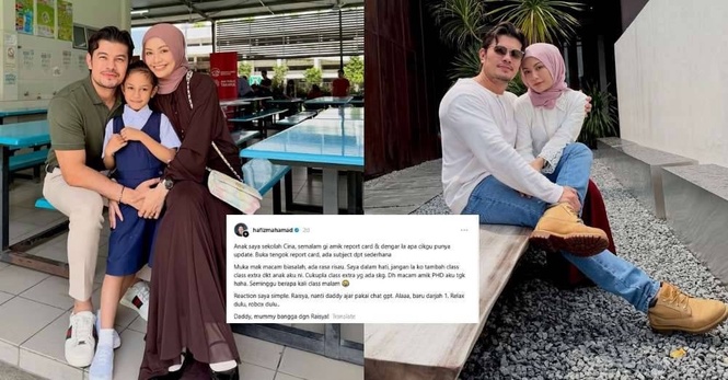 Image from: 'Daddy, mummy bangga dengan Raisya' - Anak Darjah Satu dapat keputusan sederhana, Hafiz Mahamad pilih tenang dan enggan beri tekanan