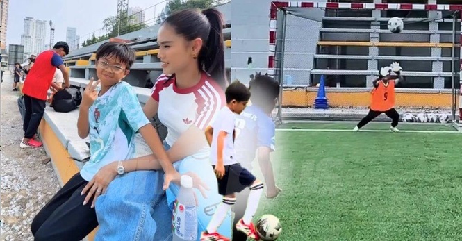 Image from: 'My little keeper!' – Aksi Ayden pertahankan gawang buat netizen sebak, puji ketabahan Bella Astillah