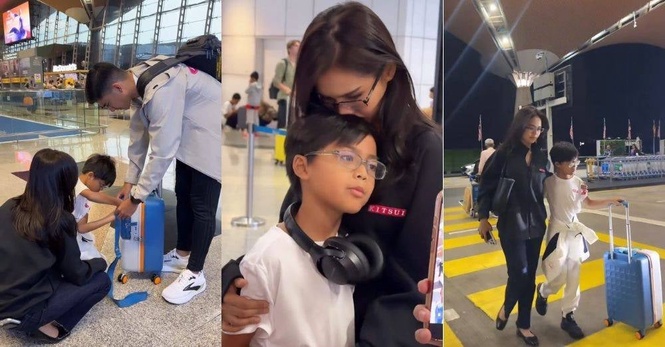 Image from: Pertama kali lepaskan Ayden ‘terbang’ ke Sydney bersama Syed Saddiq, Bella Astillah luah rasa – ‘Hati rasa sedikit berat tapi…’